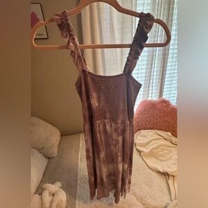 Purple and white flowy dress